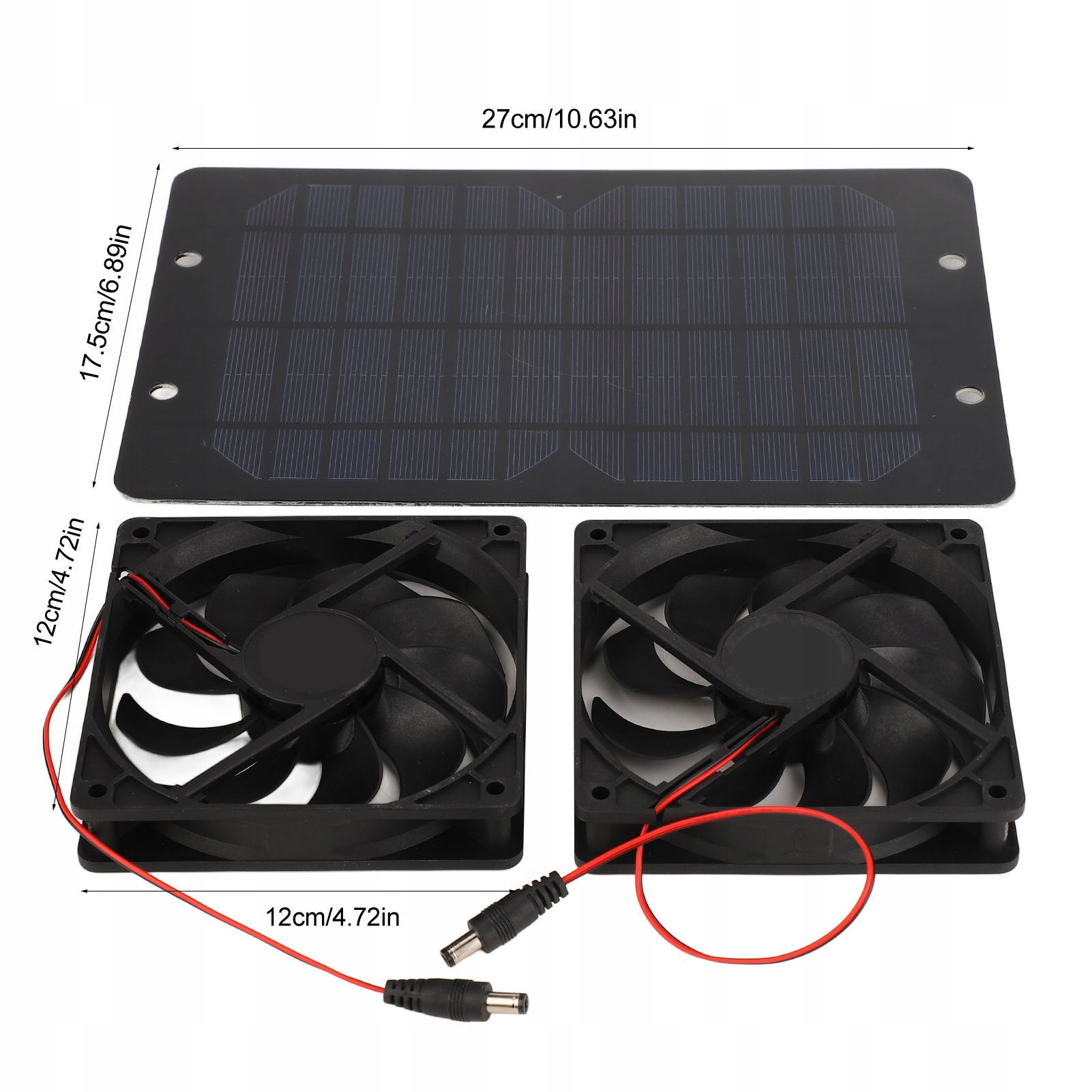 ZEWNĘTRZNY PANEL SOLARNY WENTYLATOR 10W 12V 2A Model 3114220059111
