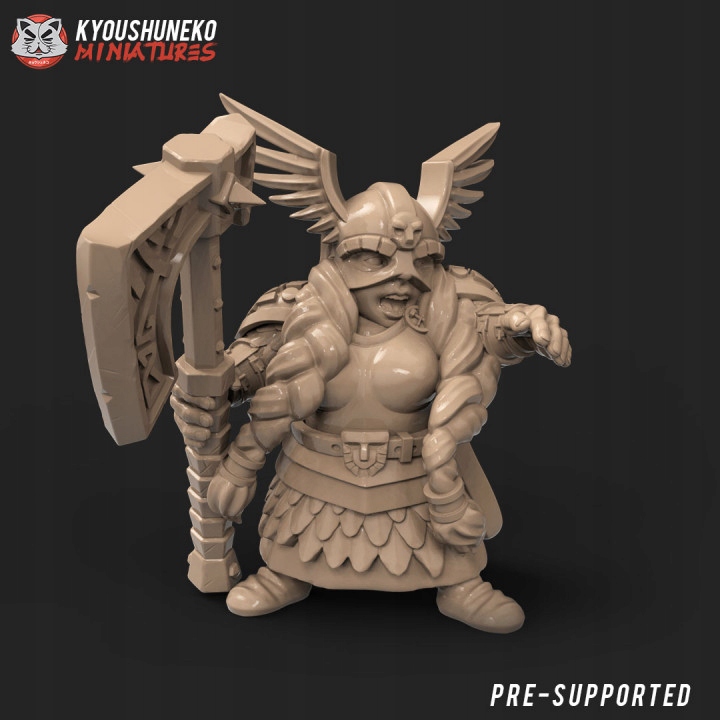 Long Braid Hero Dwarf CoS Materiał żywica