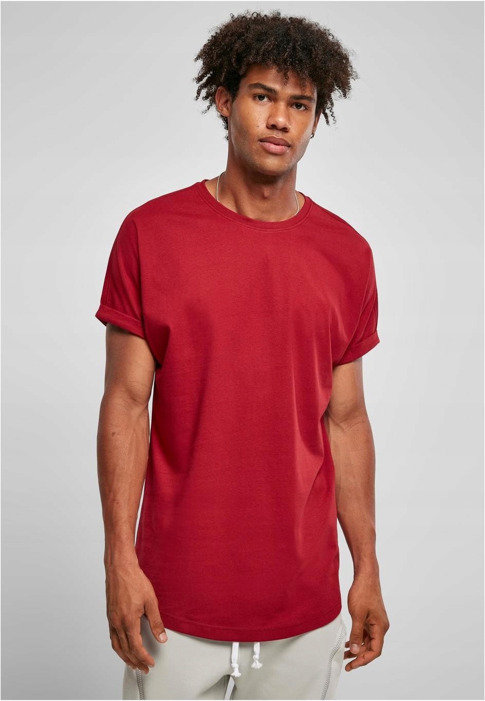 Long Shaped Turnup Red Urban Classics XL tričko