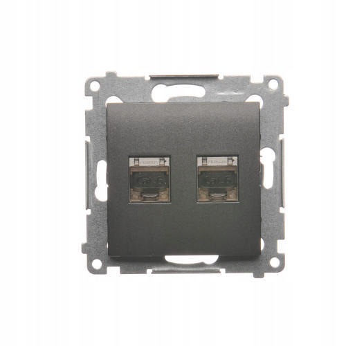 Kontakt Simon 54 Dvojitá počítačová zásuvka RJ45 kat.6 Ftp ekr. antracit