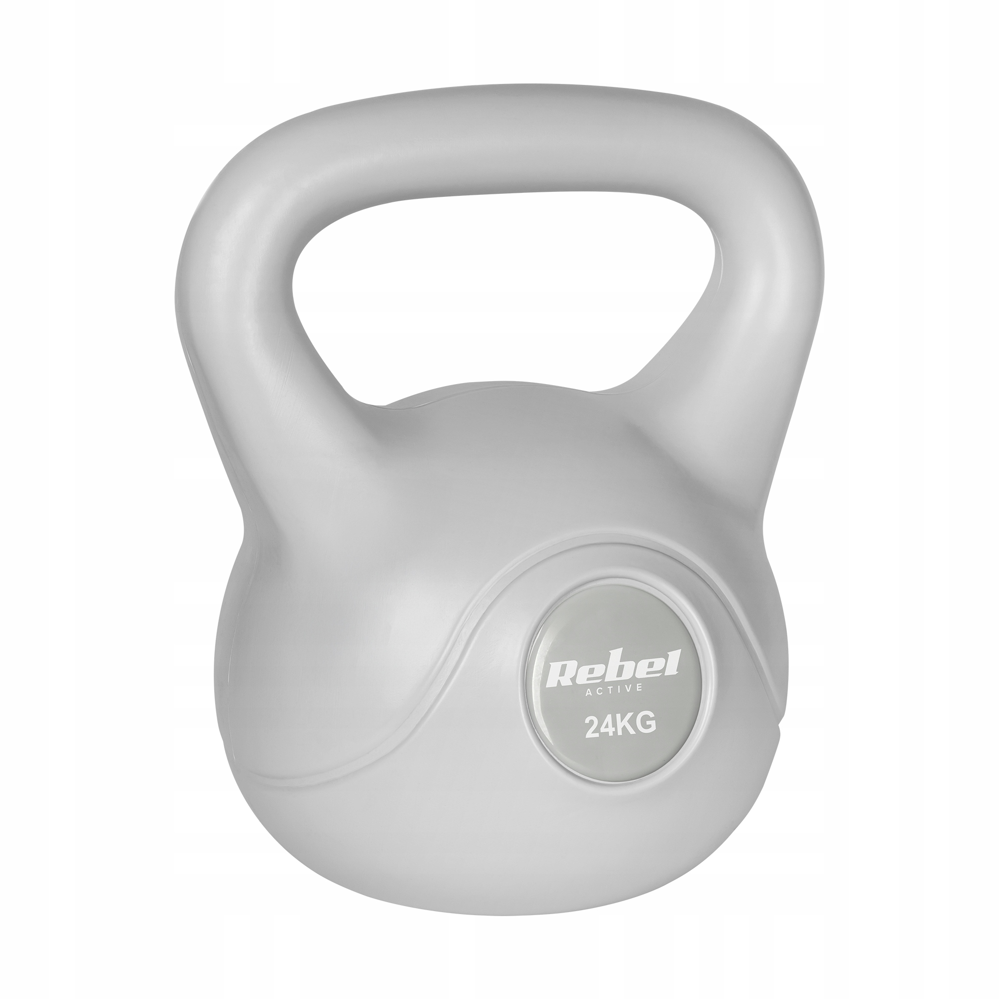 Kettlebell 24kg szary kettle hantel odważnik kula do ćwiczeń Abs Rebel