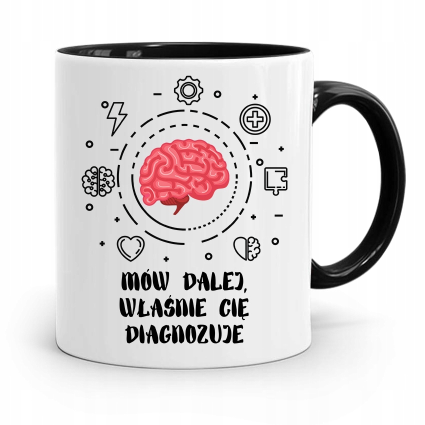 

Dla Psychologa Psychiatry Terapeuty Kubek Czarny