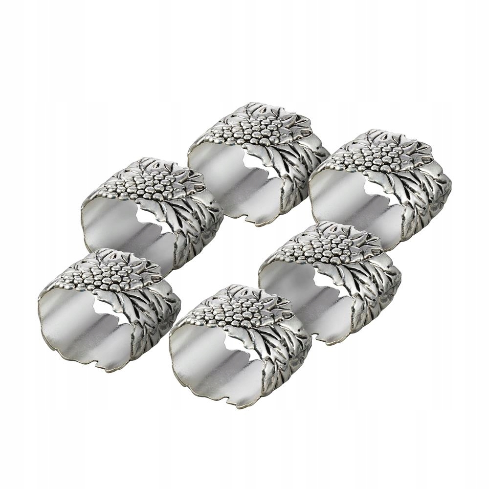 Villa Italia Sada 6 kusů prstenů na ubrousek Silber