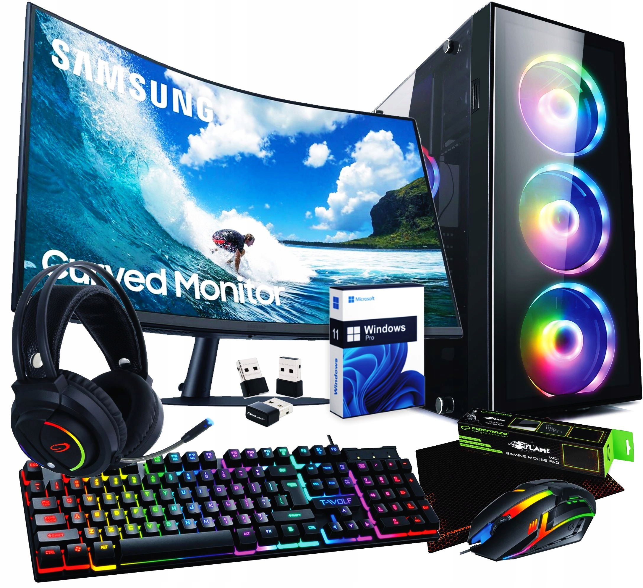 SET Počítač RYZEN 3|Radeon RX VEGA |64GB|1000GB|LED 24|Windows 11