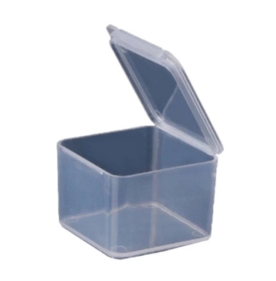 Plastikowe pudełko 40x40x28mm na monety biżuterie organizer