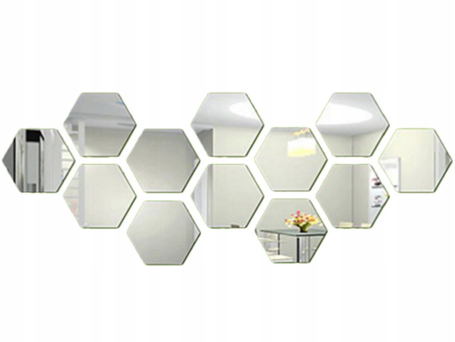 

Dekoracja na ścianę Lustro dekoracyjne Hexa 4 cm