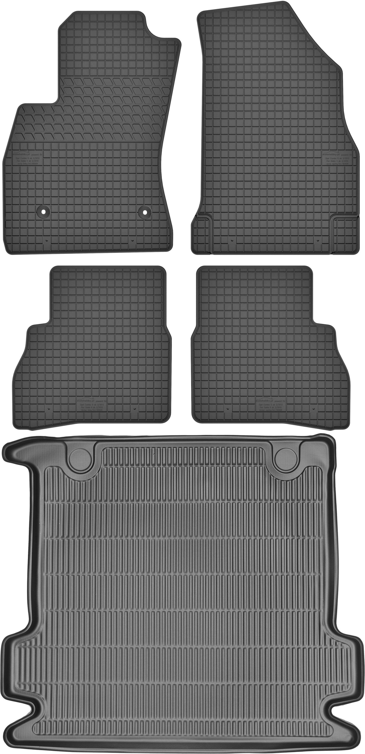 Fiat Doblo Maxi Van 10-17 Koberec a batožinový priestor