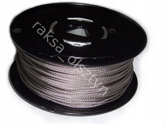 LINA STALOWA MIĘKKA (7x19) 3mm 30660 Długość 1 m