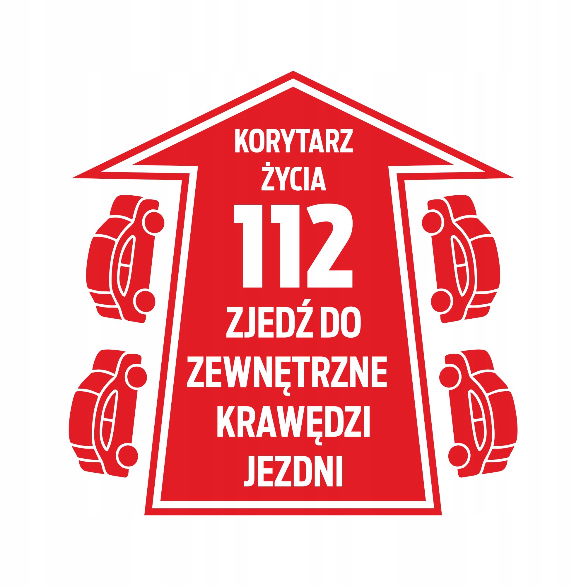 Samolepky na auta hasičů Chodba Života 2 odraz 60x60 cm