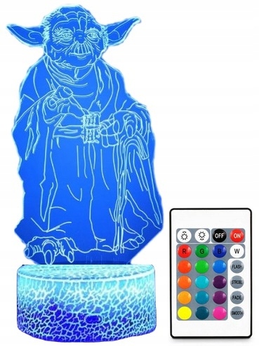 

Lampa 3D Led Usb Gwiezdne Wojny Yoda Star Wars Noc