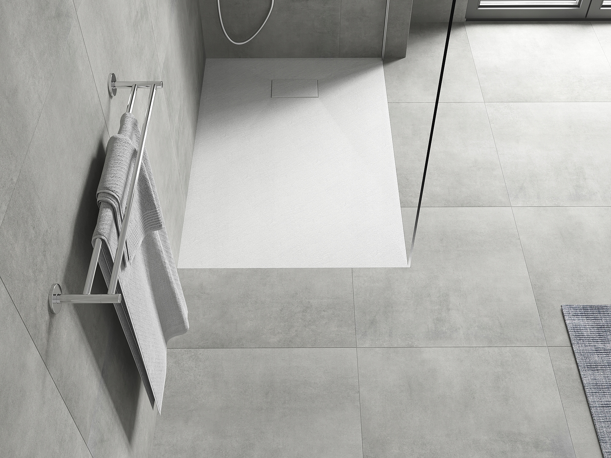 MEXEN HUGO BRODZIK PROSTOKĄTNY SMC IMITACJA KAMIENIA 90 x 70 CM BIAŁY Marka Mexen