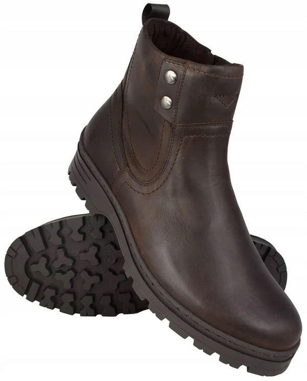 

Buty Trzewiki Męskie Skóra Brąz 42 28 cm Pan 1664