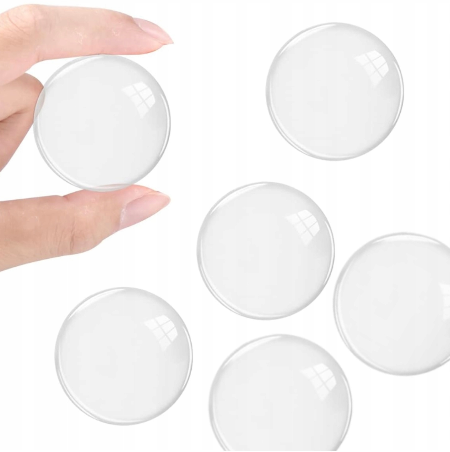 Odbojnik do Drzwi Klapy Toaletowej Mebli Przyklejany 3 cm Przezroczysty 6x