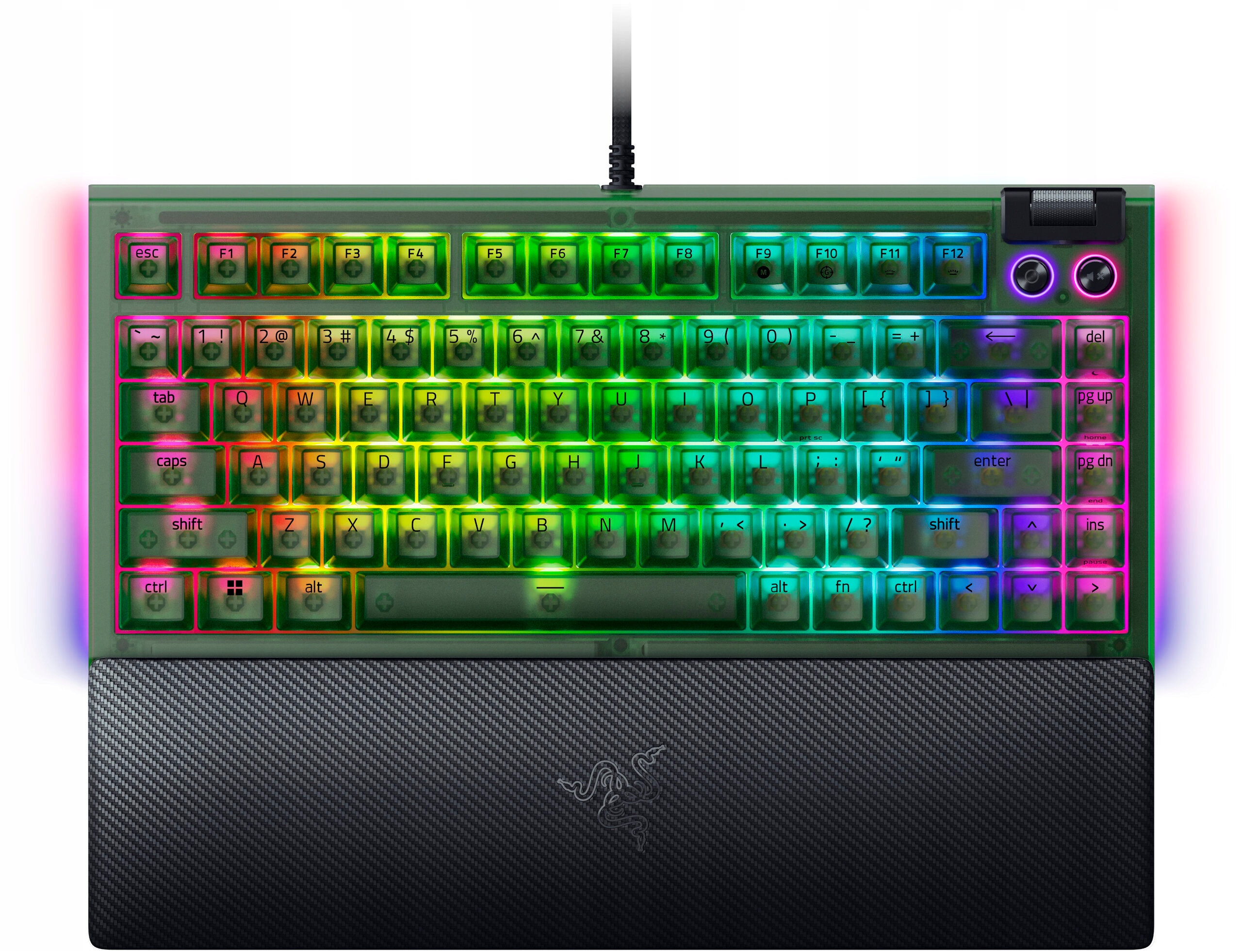 Mechanická Klávesnica Razer Blackwidow V4 75 Phantom Green Edition