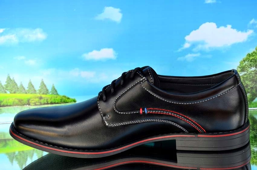 BUTY WIZYTOWE WESELNE DO GARNITURU SPORTOWE NA KOMUNIĘ SKÓRA CASUAL ORGINAŁ Kod producenta WIZYWOWE CZARNE NAJMODNIEJSZE BUTY MEID -SUP