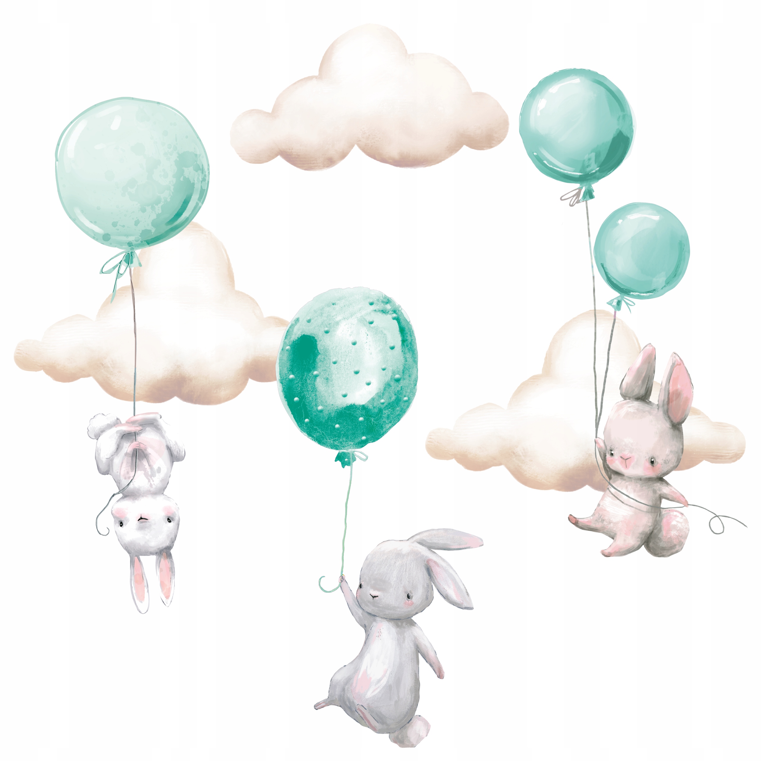 

Króliczki Balony Naklejki Na Ścianę Dla Dzieci Tur