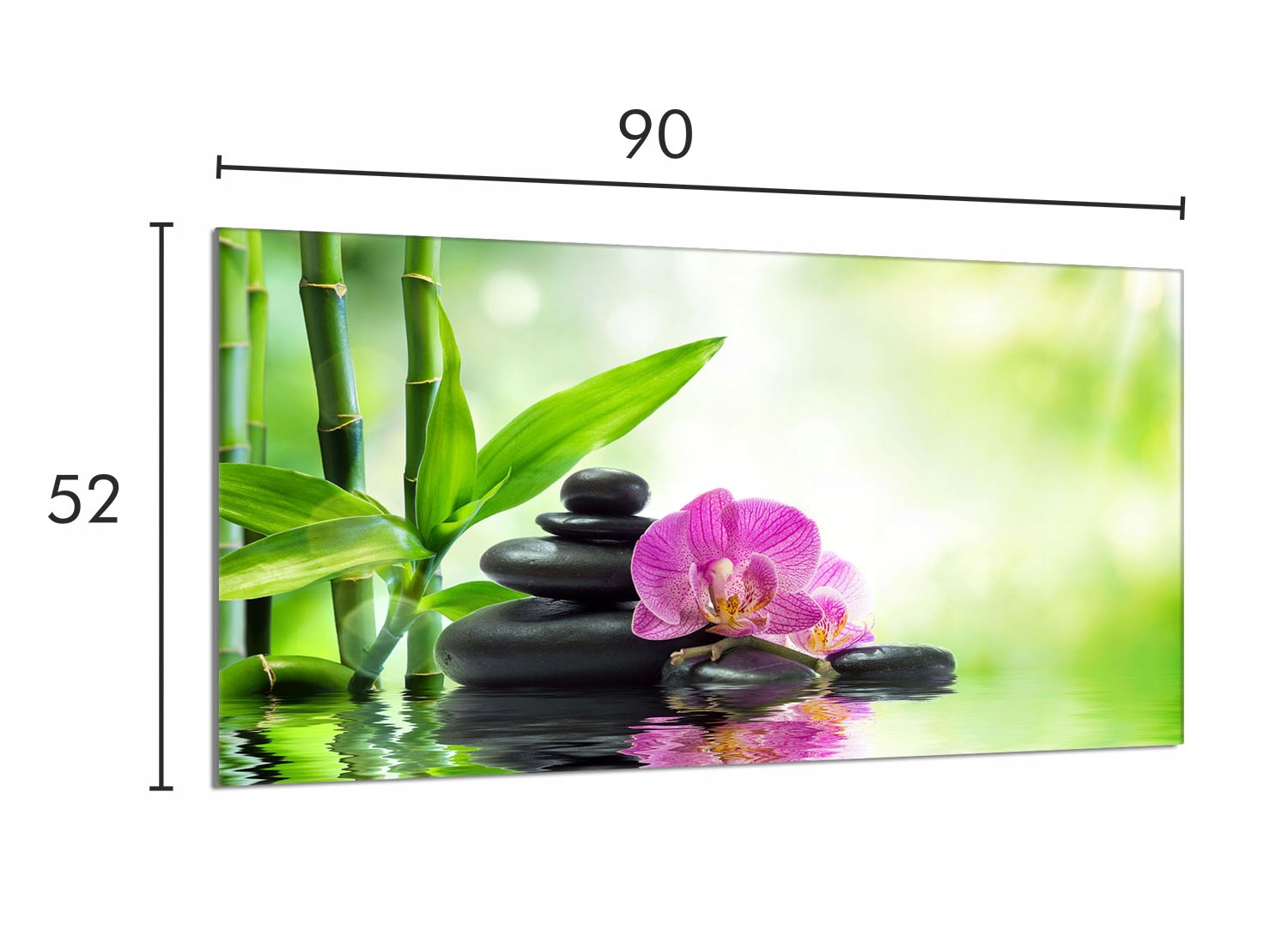 Skleněná ochranná deska na sporák 90x52 Orchidej