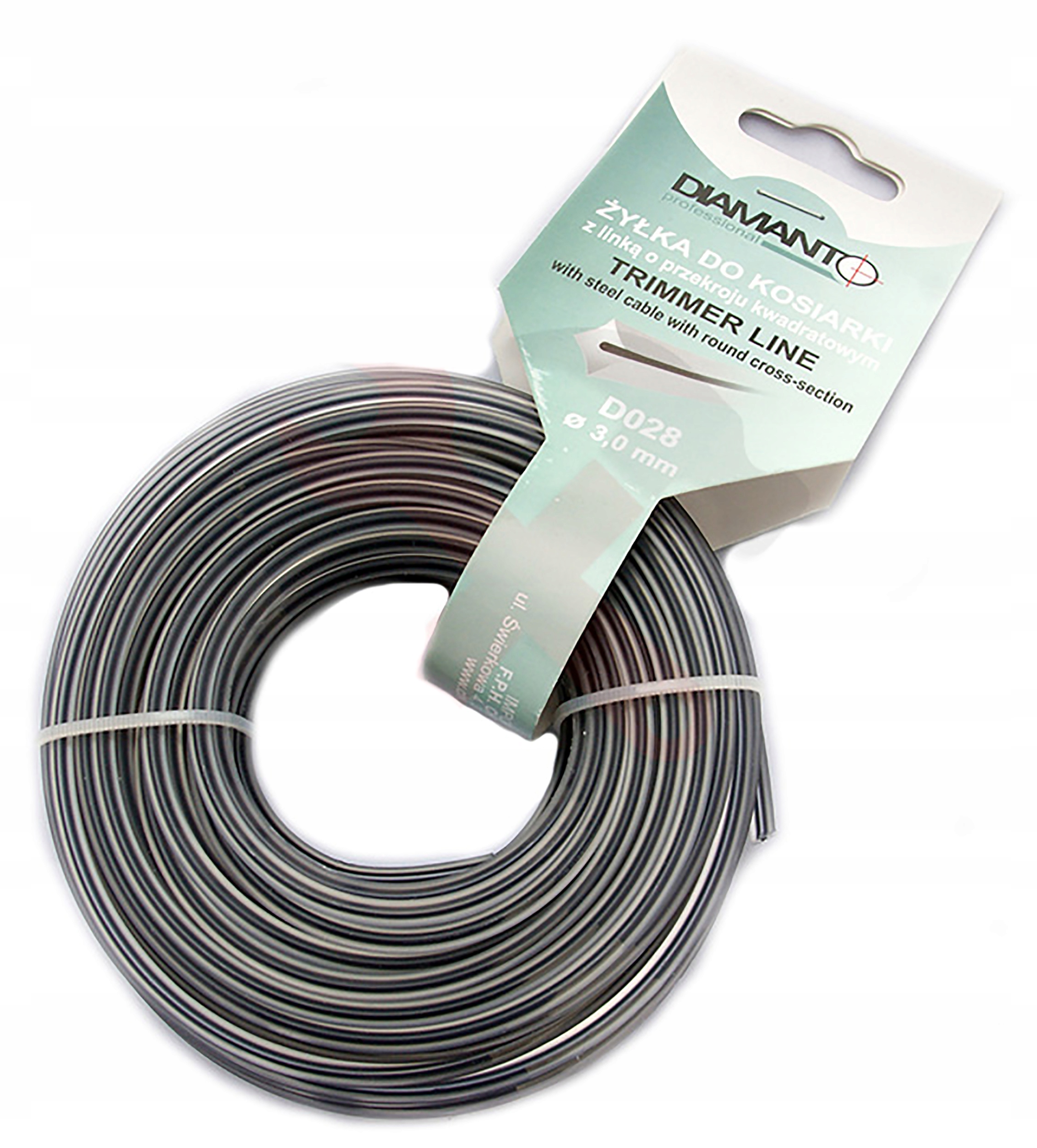 ŻYŁKA TNĄCA DO KOSY PODKASZARKI 2,0mm 15m z DRUTEM Typ żyłka