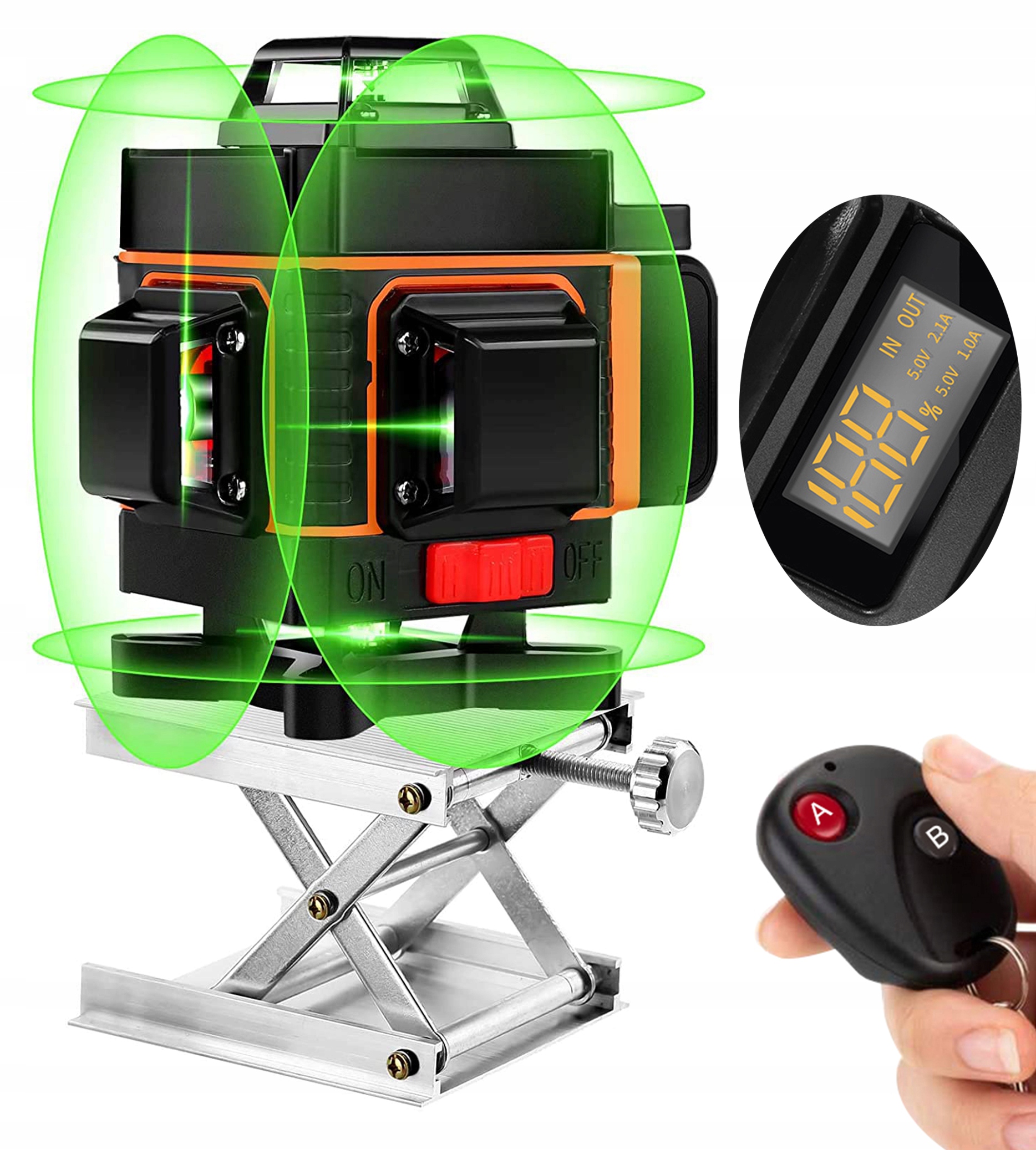 

Poziomica Laserowa 360 Laser Krzyżowy 4D 16 Linii