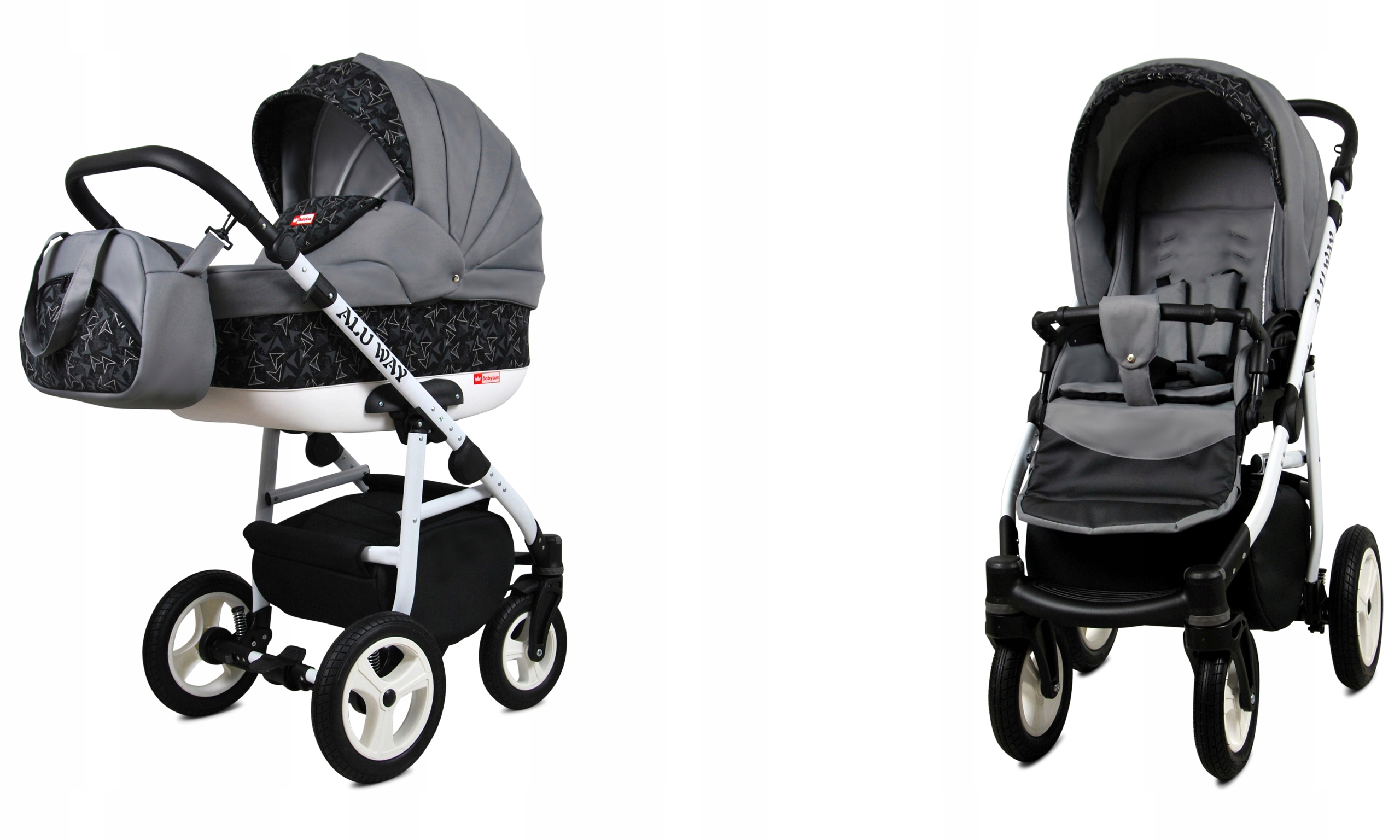 Wózek dziecięcy 2w1 BabyLux Alu Way spacerówka gondola spacerowy głęboki