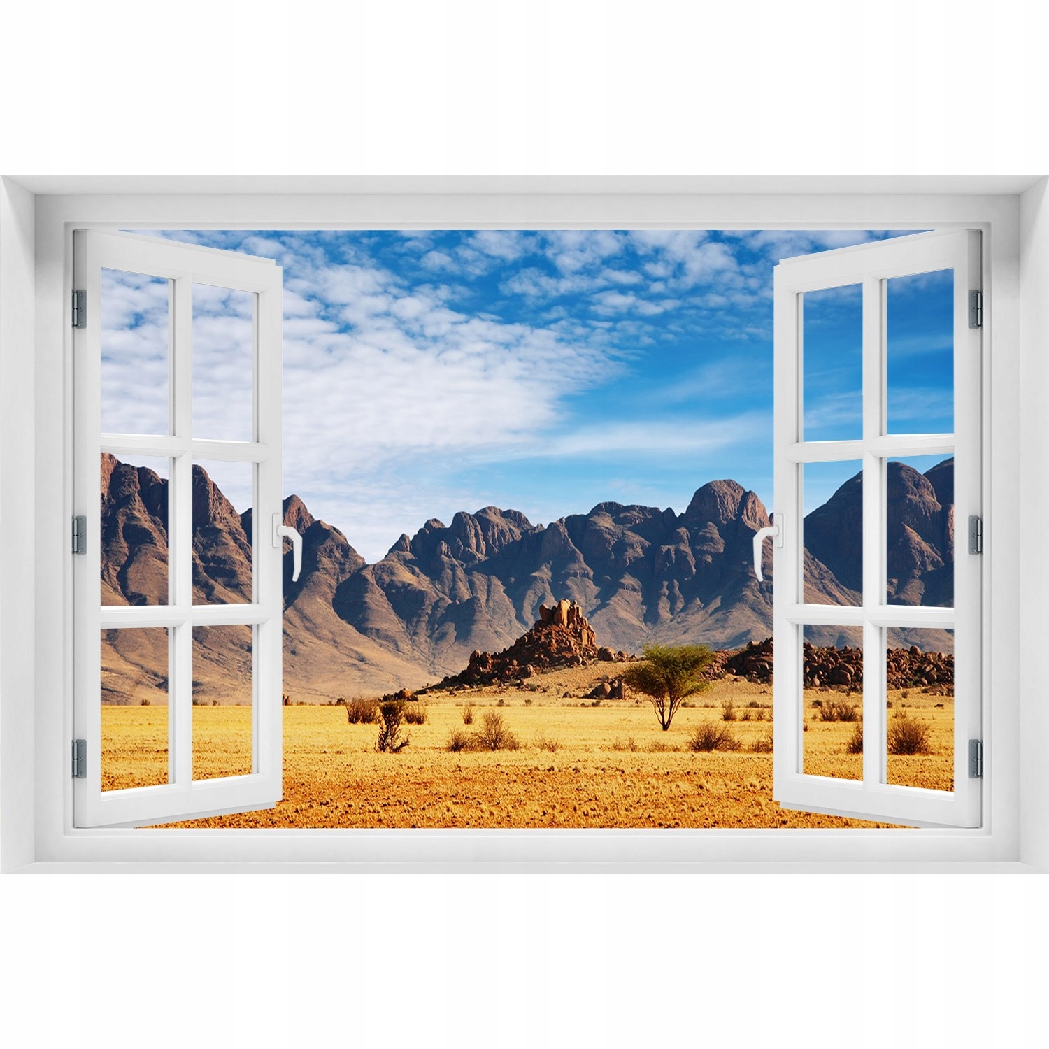 

3D Okno Naklejka na ścianę Skały w Namibii 120x80