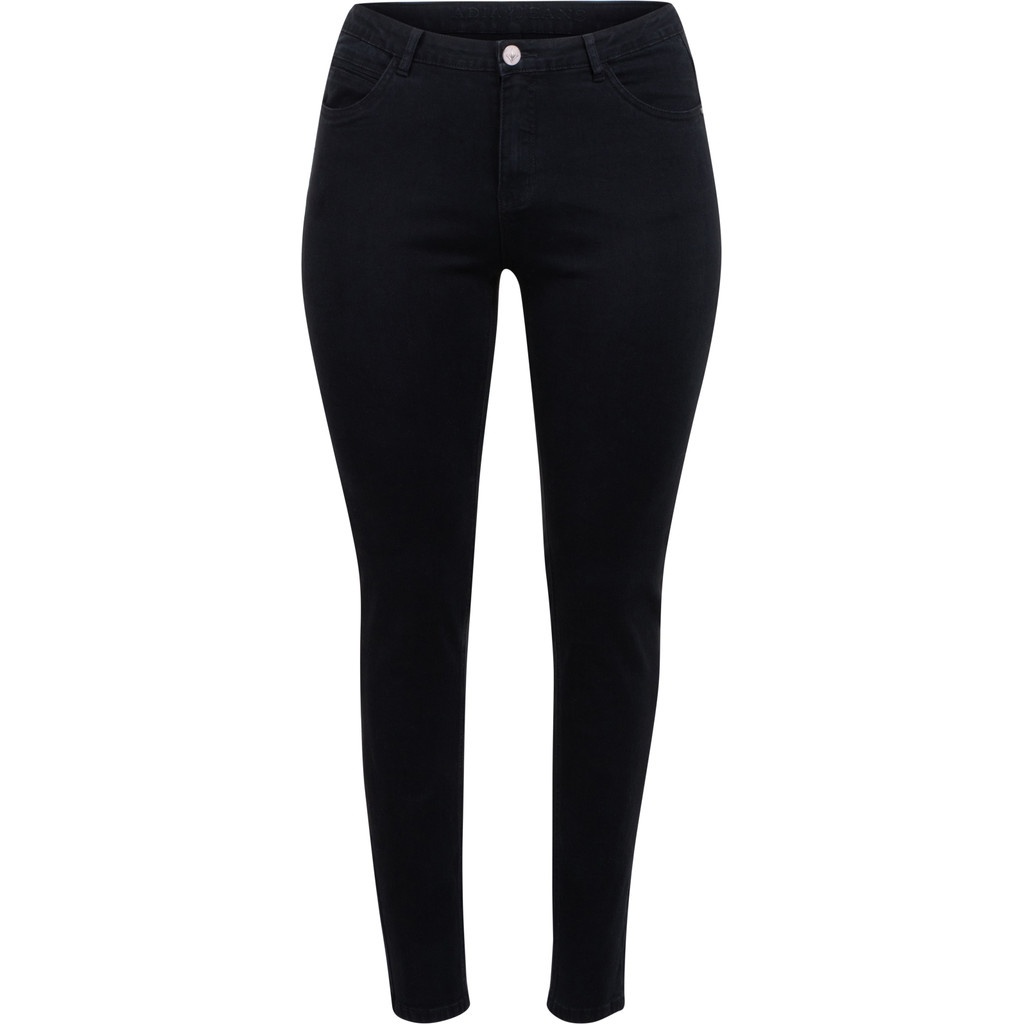 Plus Size Adia Klasické Džíny Zúžené Černé A154 54