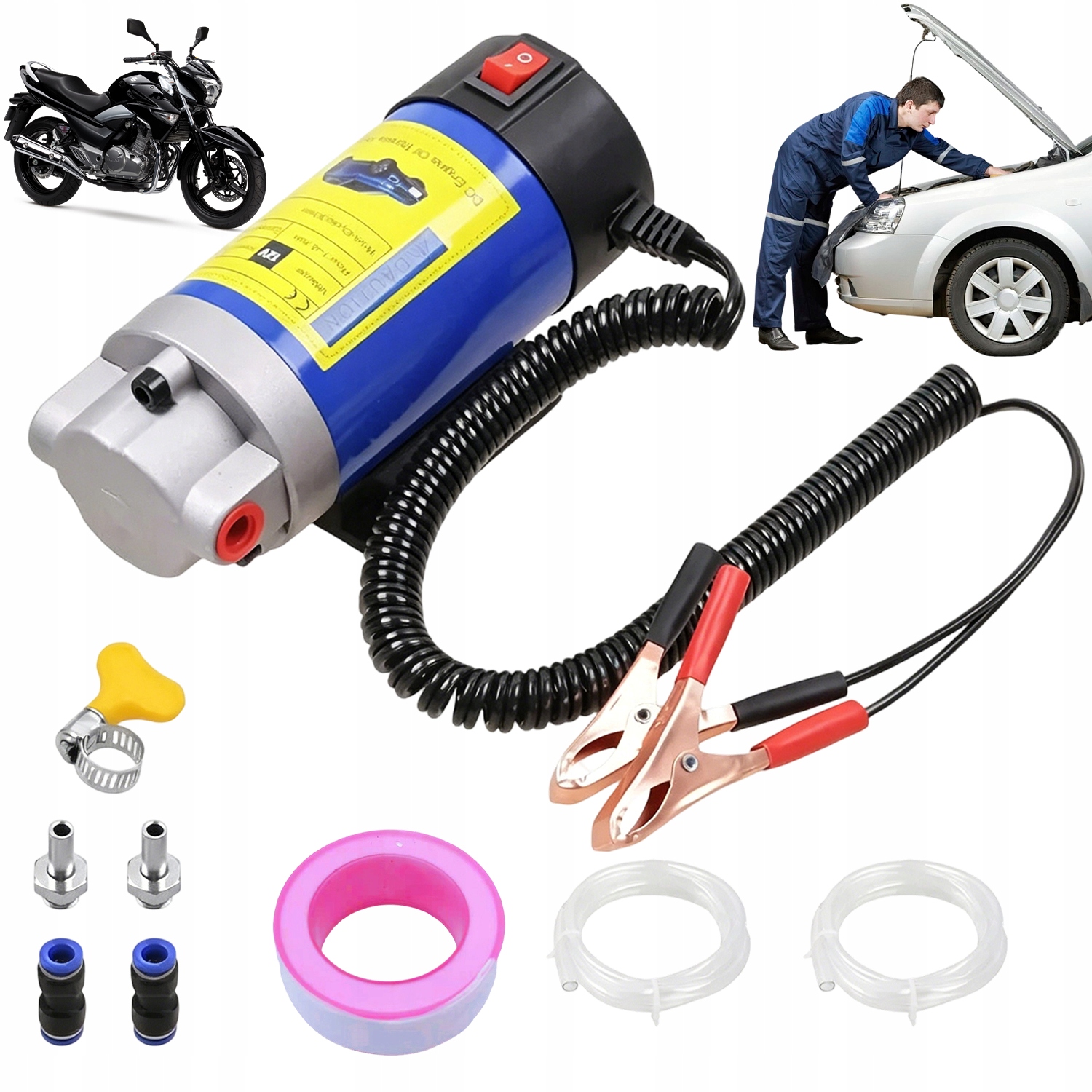 Čerpadlo Na Přečerpávání Oleje 12V 100W 1-4 L/min Hadice 100 CM