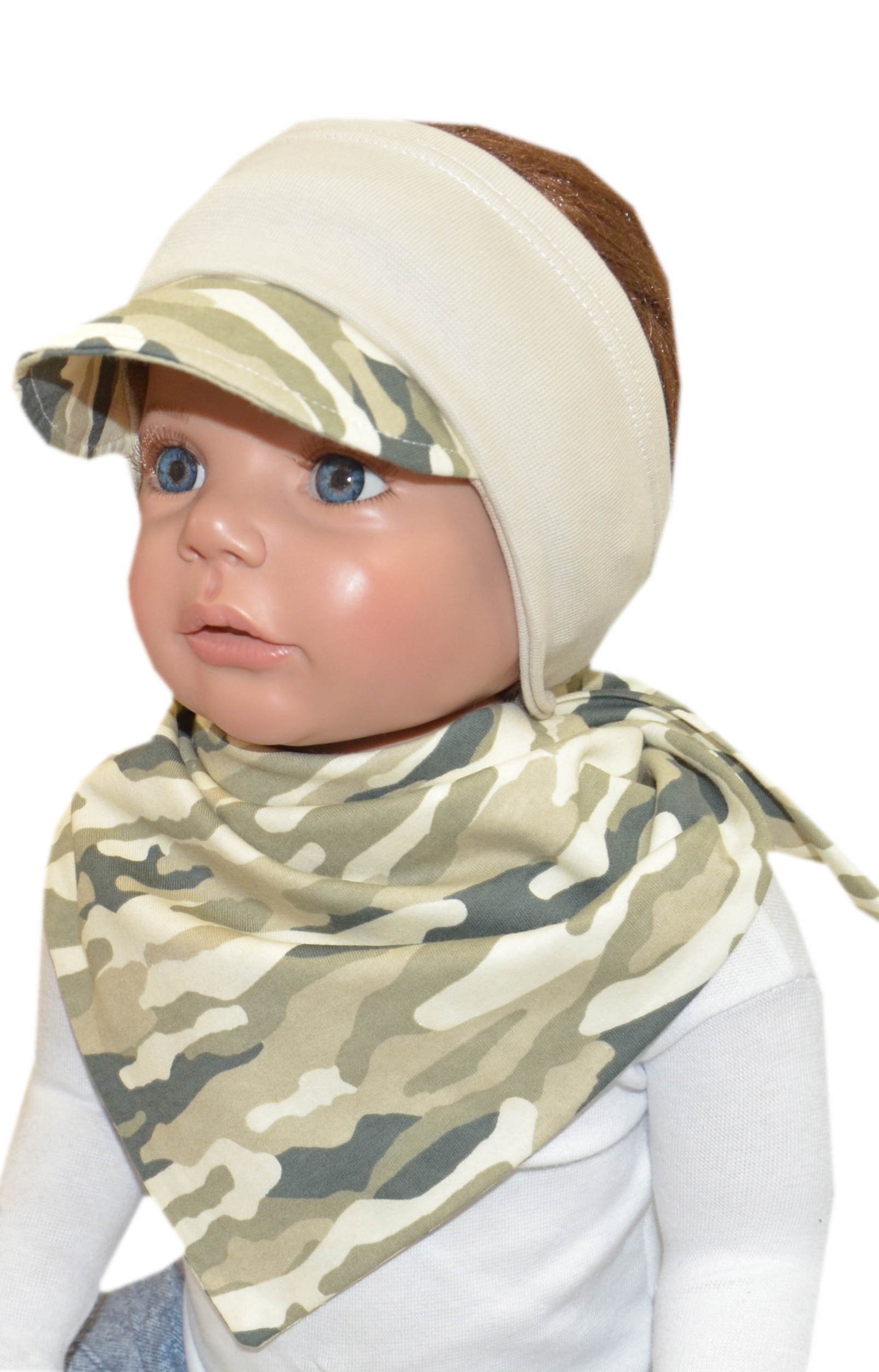 

Opaska z daszkiem 45-52cm 1-5 lat plus chusta