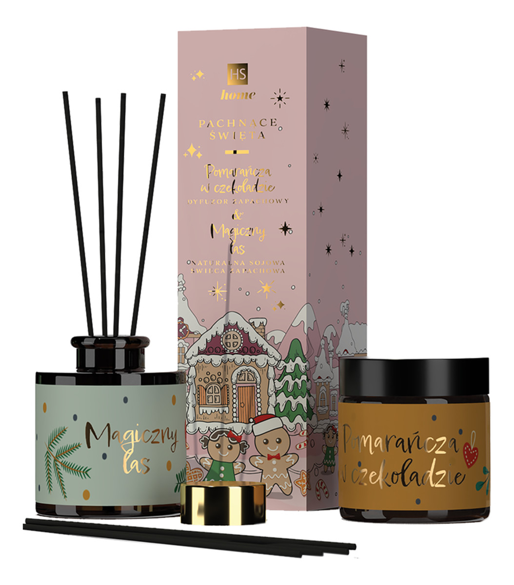 Levně Vonné tyčinky Hiskin Čokoláda Pomeranč Svíčka Magický les