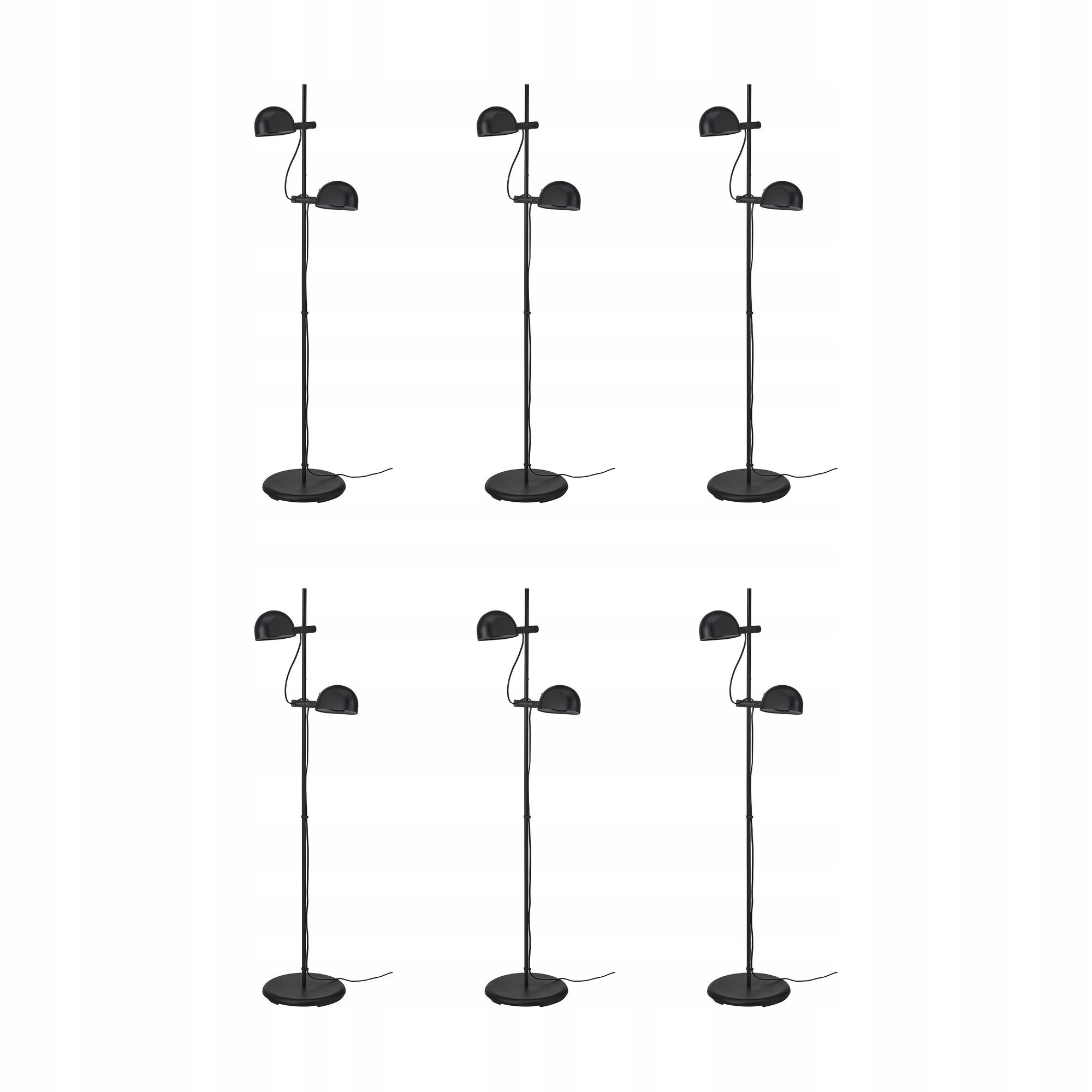 6 szt. Folkbat Lampa podłogowa 2-punktowa czarny