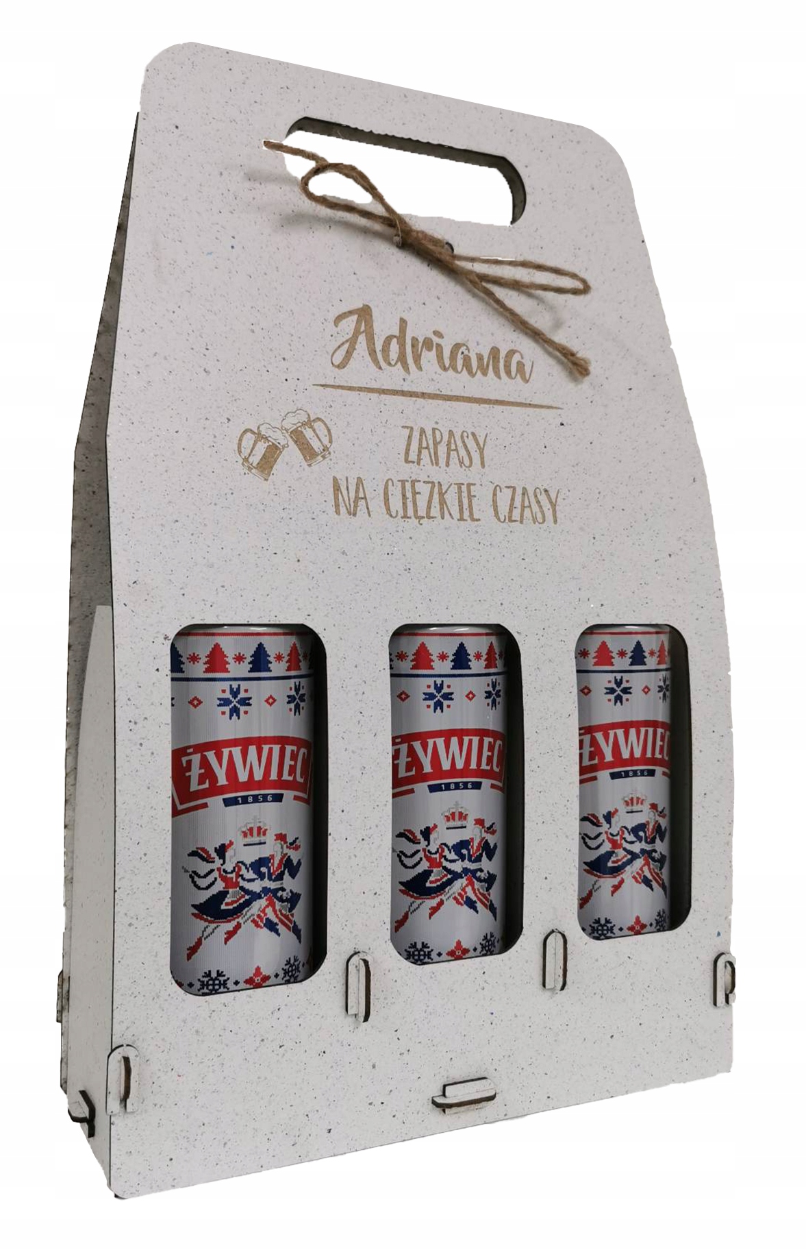 

Skrzynka Na Wino Piwo Nosidło Grawer Imię