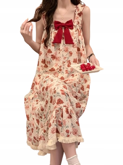 Košile Noční Louka Máky Polní Květiny Velká Mašle Japan Style Kawaii XXL