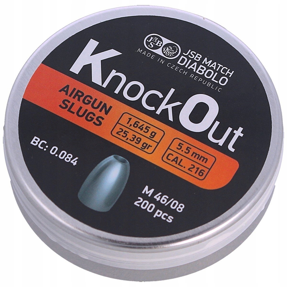 Śrut Jsb KnockOut Slugs .216 5.5 mm 1.645 g, 200 szt