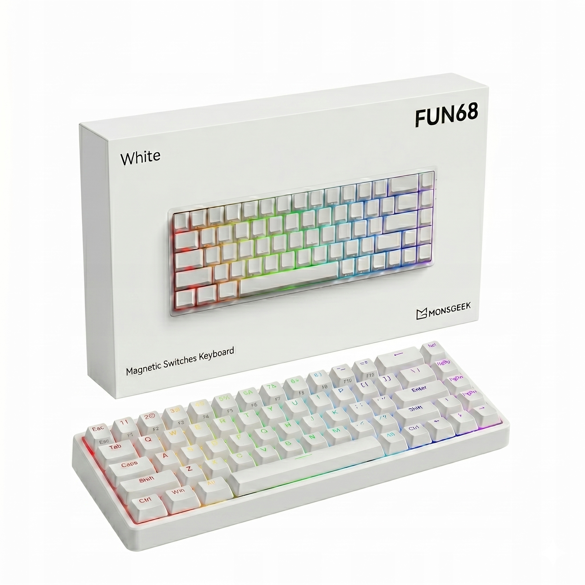 MonsGeek Fun68 He Rychlá Malá Kompaktní Rgb herní sada 65% Rapid Trigger