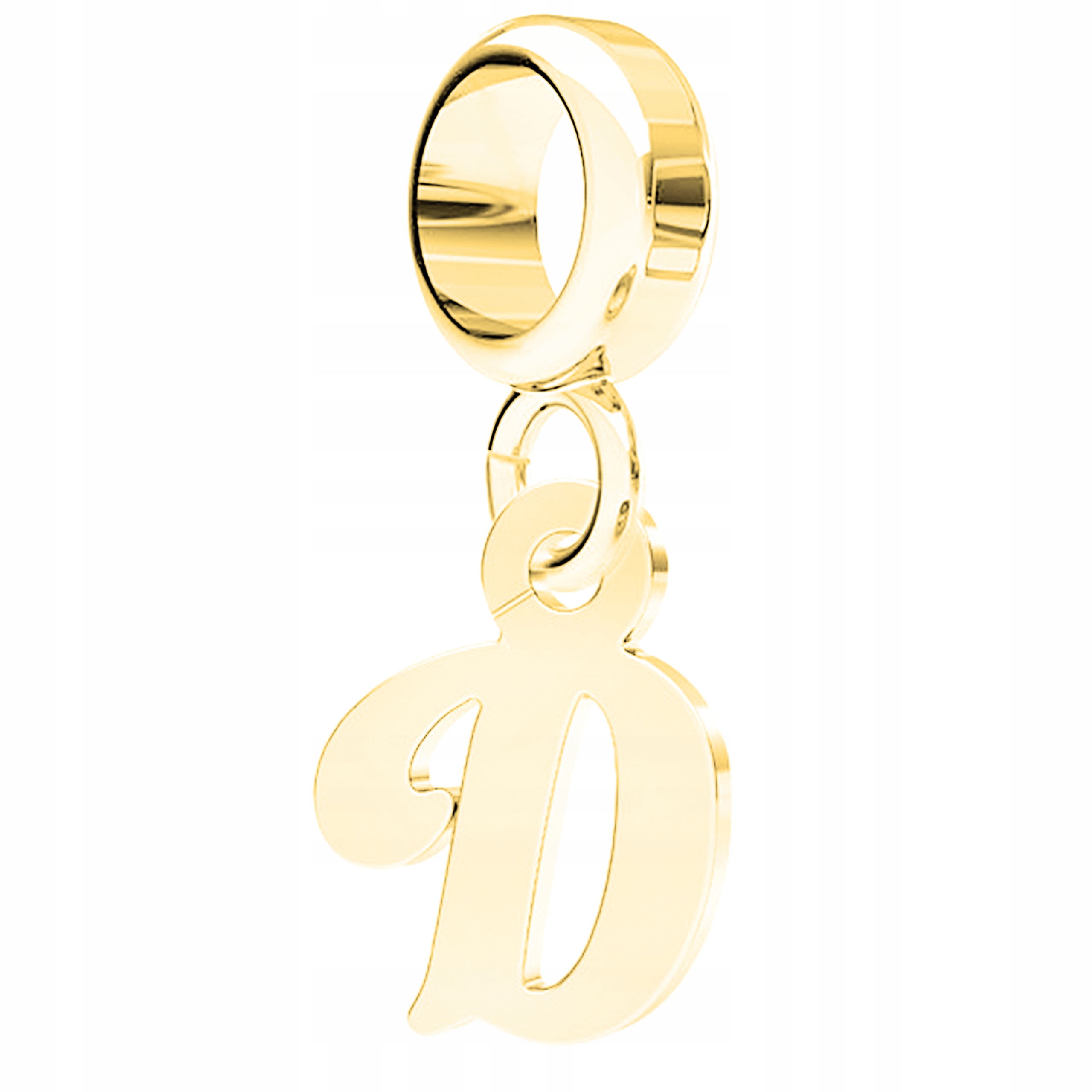 

Charms złoty wiszący Literka D srebro 925