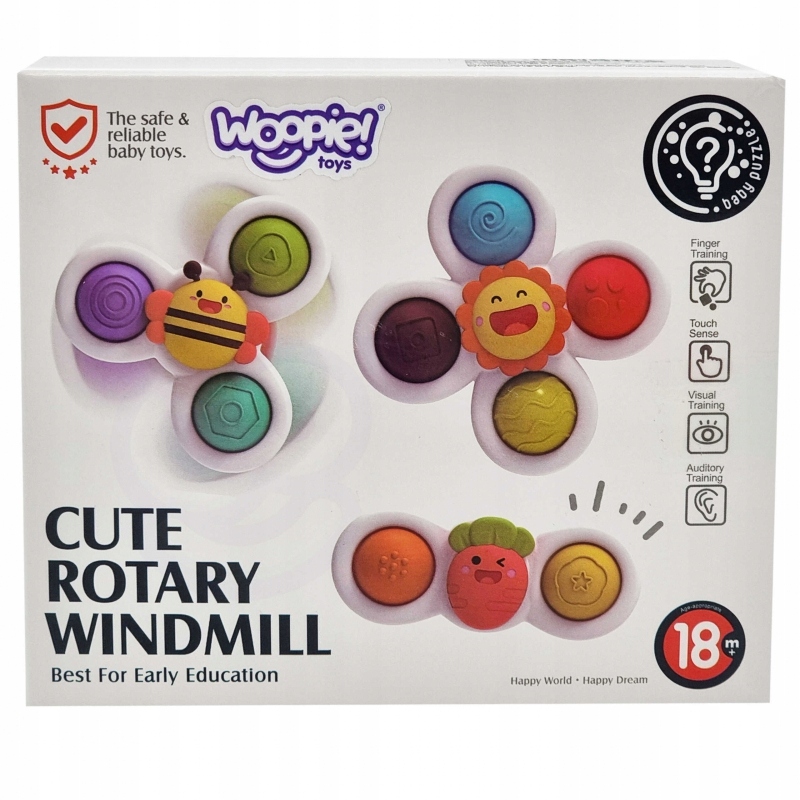WOOPIE Spiner Zabawka Sensoryczna Edukacyjna 3w1 Rodzaj Fidget Spinner