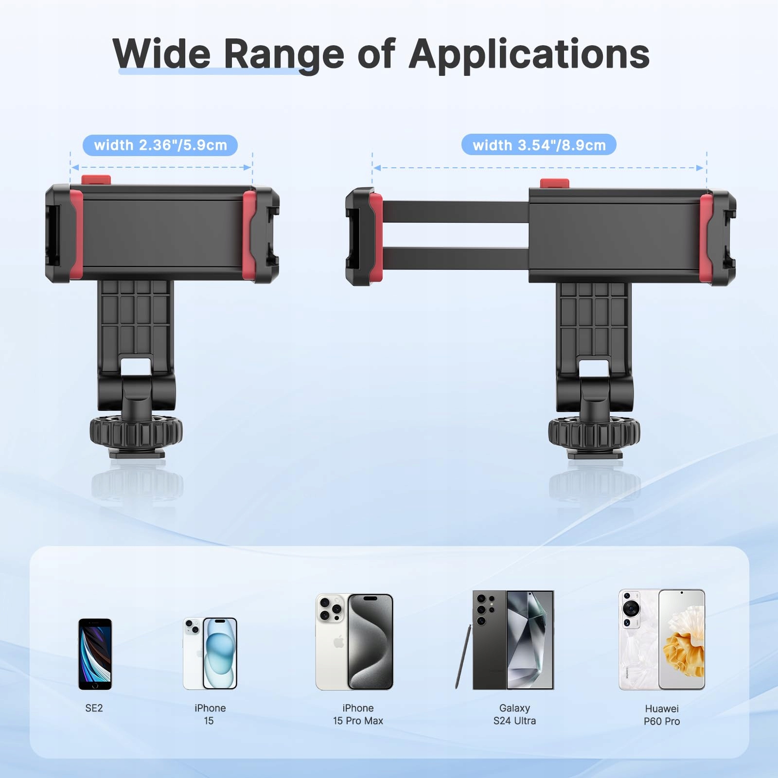 ULANZI ST-06S Uchwyt Telefonu Adapter Statyw Tripod Selfie Stick 360° 180° — miniatura 6