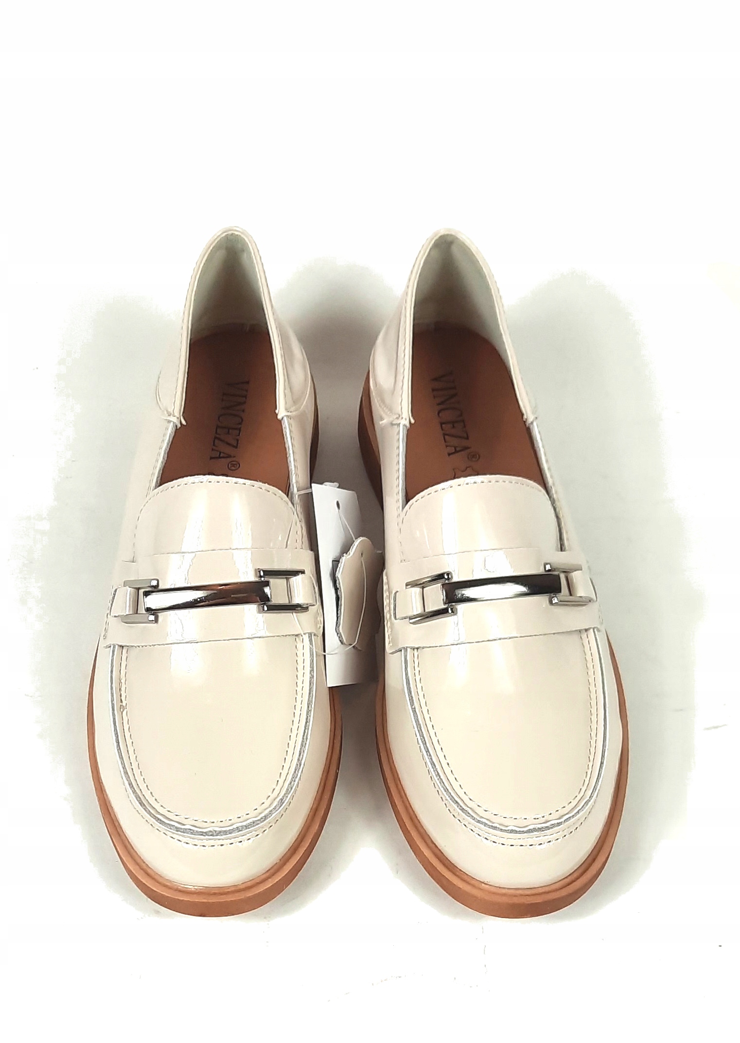 VINCEZA 58233 PÓŁBUTY MOKASYNY SKÓRZANE NA PŁASKIE BEŻOWE 41 Kod producenta 58233 beżowe