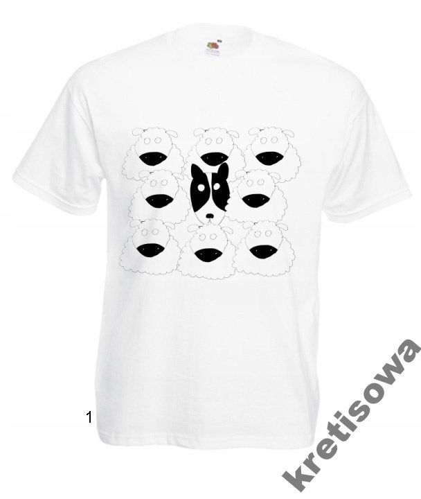 

Kolorowe Koszulki Border Collie Frisbee Dog wzory