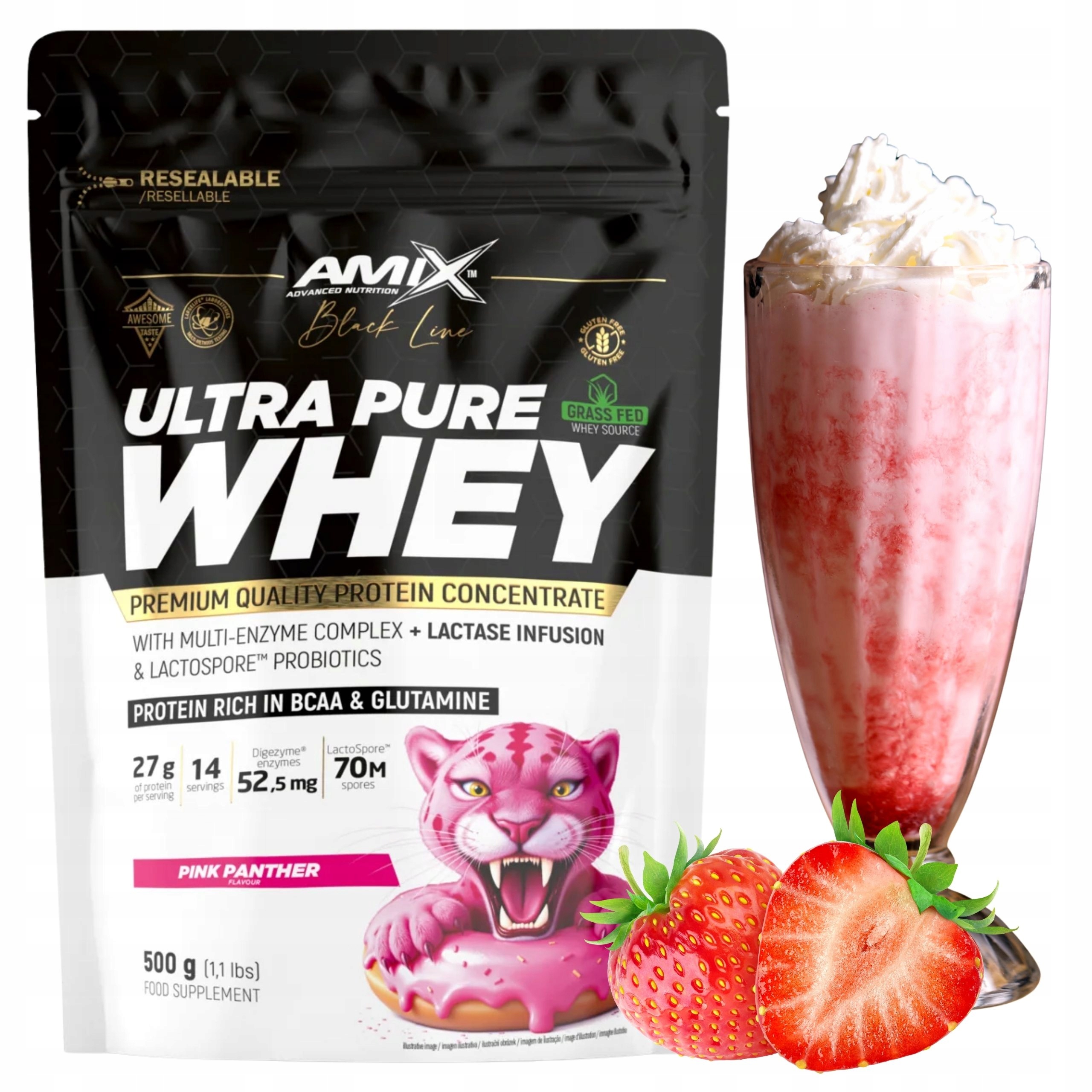 Syrovátkový Koncentrát Wpc Pure Whey Digezyme Jahoda 500 g