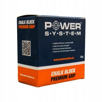 Power System magnezja w kostce na ściankę i siłownię Chalk Block 56g
