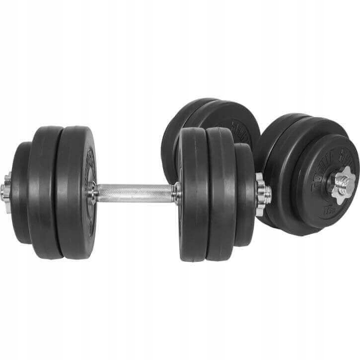 Hantle powlekane/gumowane regulowane Gorilla Sports 2x 15 kg (1654)