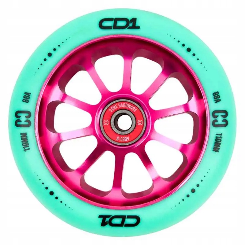 Core CD1 110 mm kolečko pro výkonnostní koloběžku Teal