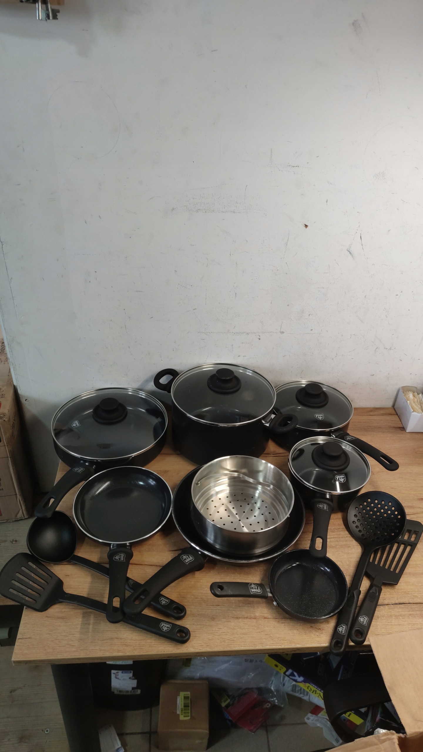 Zestaw garnków 16-częściowy GreenLife Soft Grip LLWL Marka inna