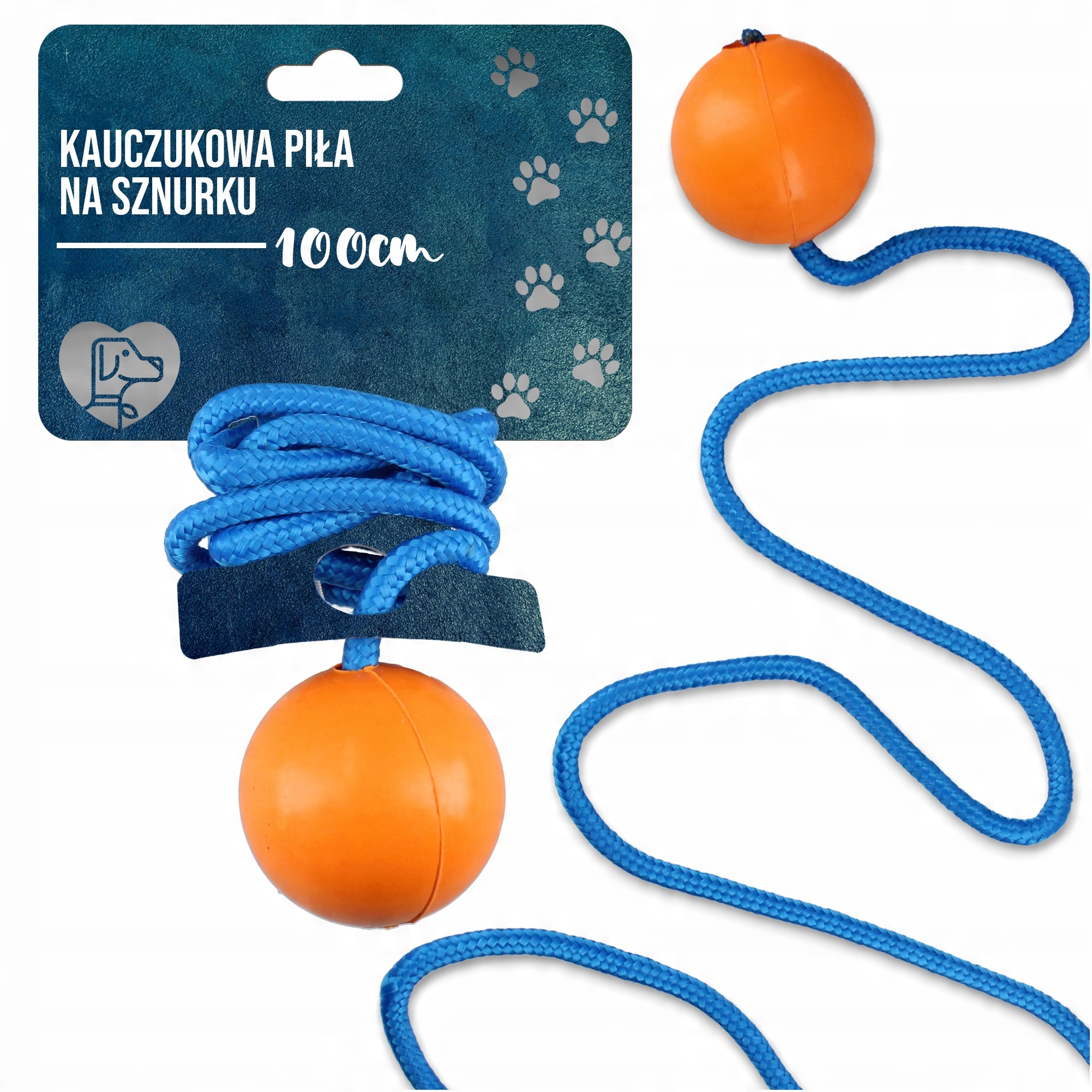 

Piłka Kauczukowa Na Sznurku Szarpak Gryzak Psa 5cm