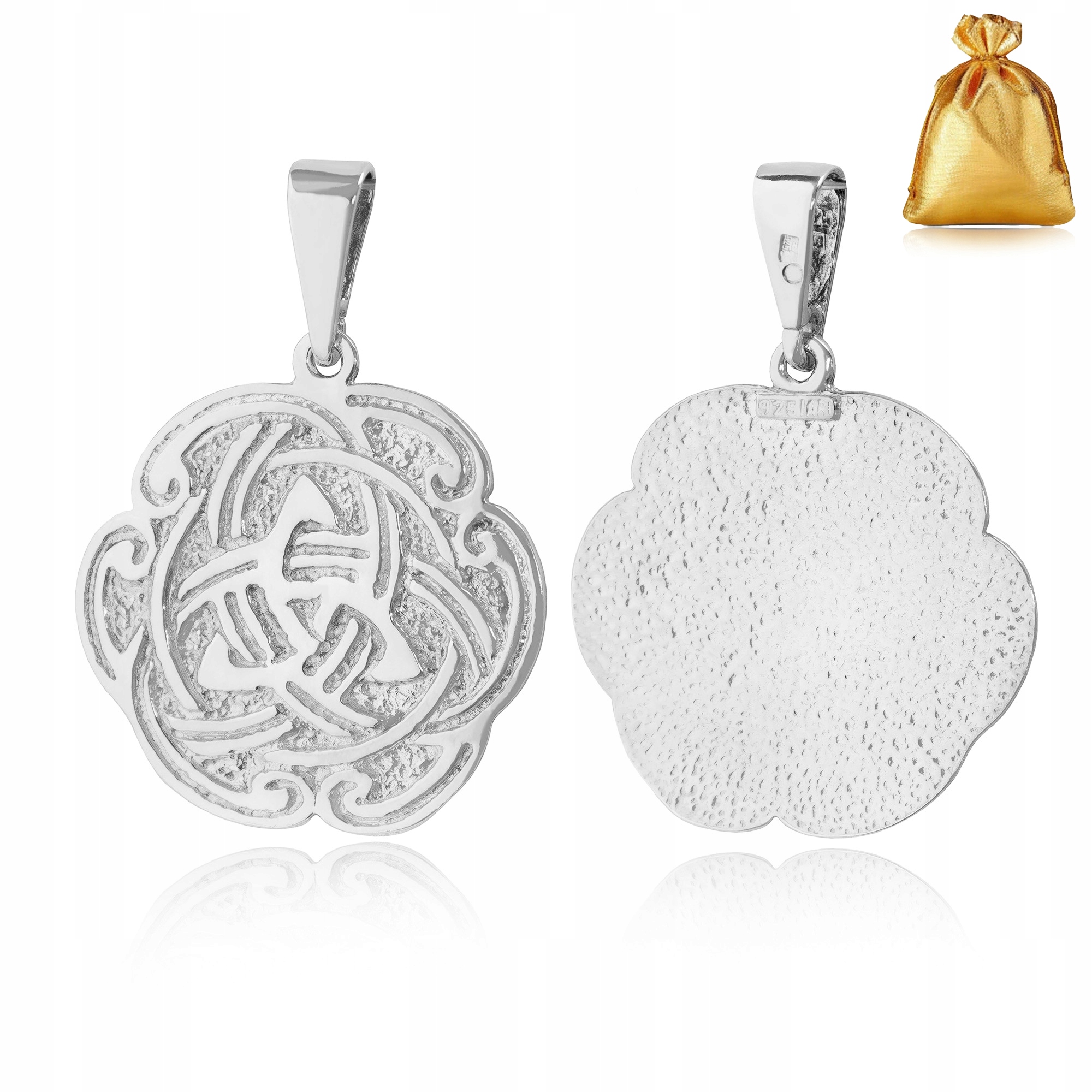 Stříbrný Přívěsek Pro Muže 925, Rhodiovaný Keltský Talisman K 18 20 30. Narozeninám
