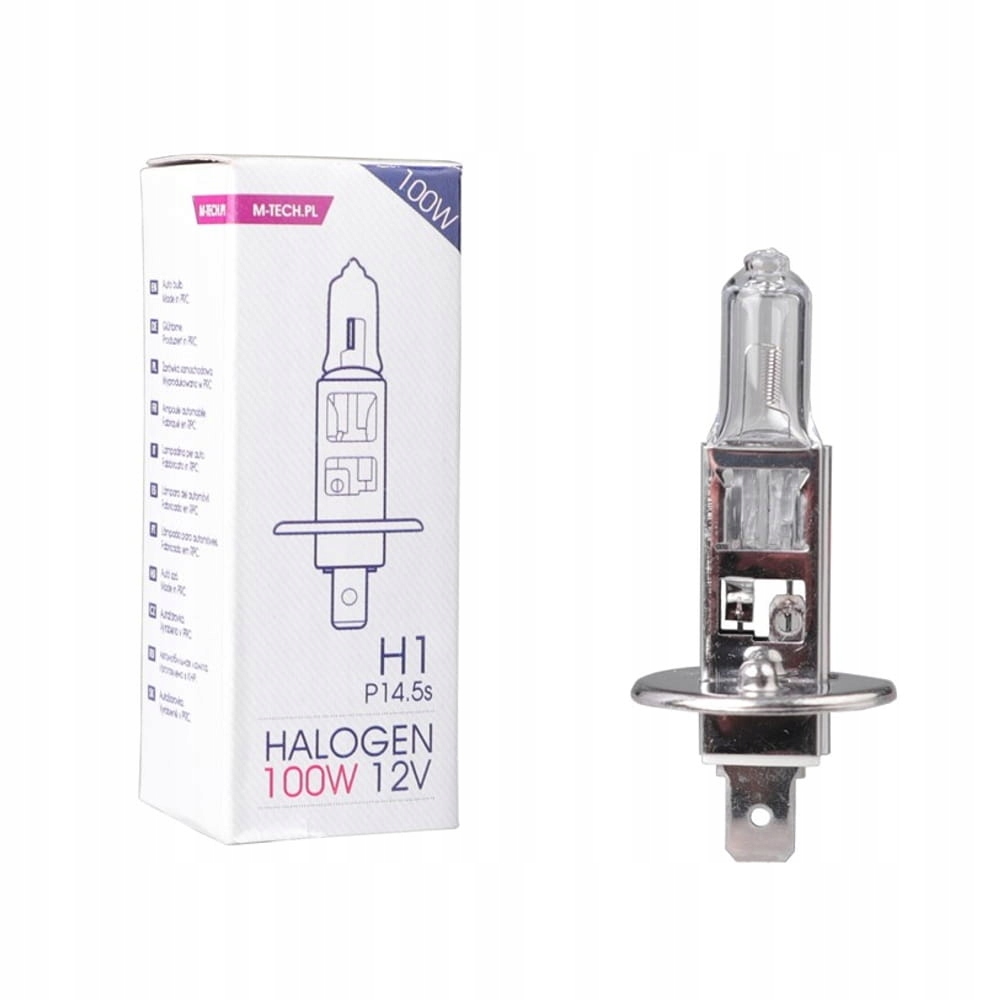

M-Tech Żarówka H1 P14.5S 12V Mocna 100W 1 sztuka