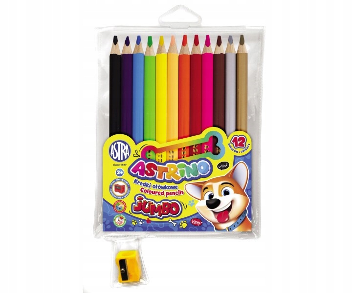 

Kredki ołówkowe 12k Jumbo okrągłe temp Astrino