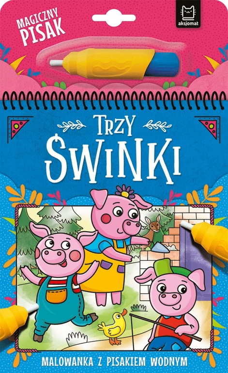 

Trzy świnki. Malowanka z pisakiem wodnym