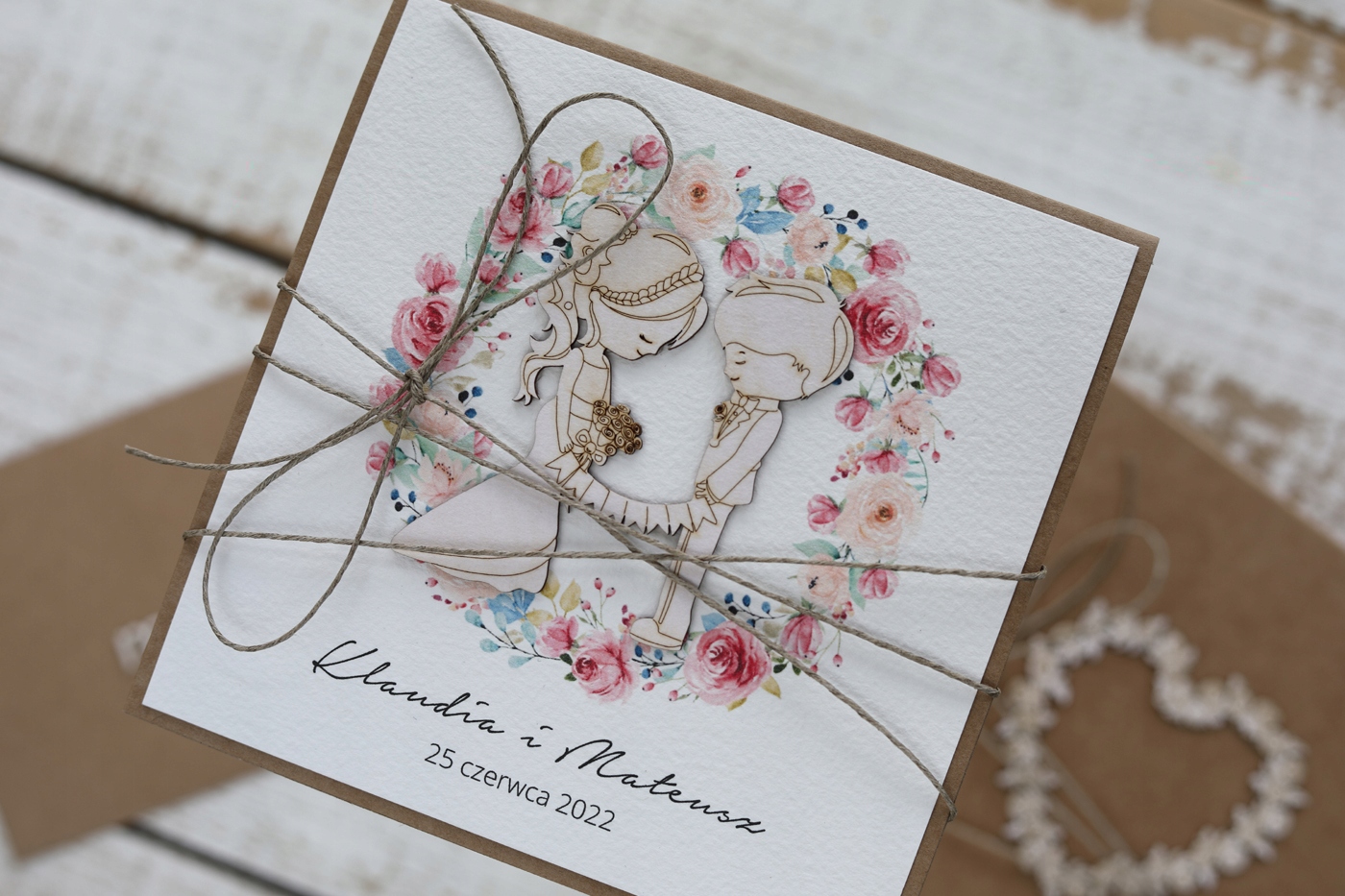 Svatební přání handmade boho s personalizací